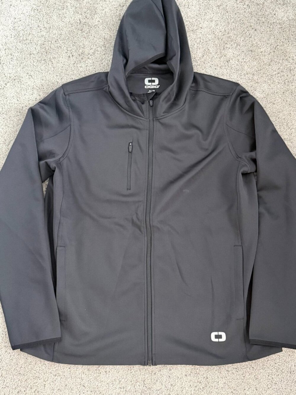 OGIO Endurance Men's Black Full Zip Hooded Athletic Jacket Size XL